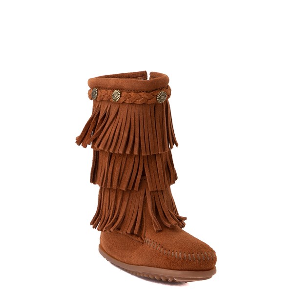 alternate view Minnetonka 3-Layer Fringe Boot - Toddler / Little Kid - BrownALT1