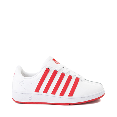 red and white k swiss