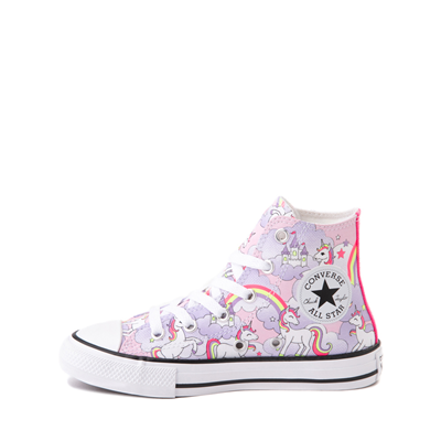 Alternate view of Converse Chuck Taylor All Star Hi Unicorn Rainbow Sneaker - Little Kid / Big Kid - Pink Foam