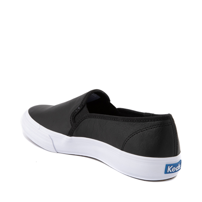 Alternate view of Womens Keds Double Decker Slip On Leather Casual Shoe - Black