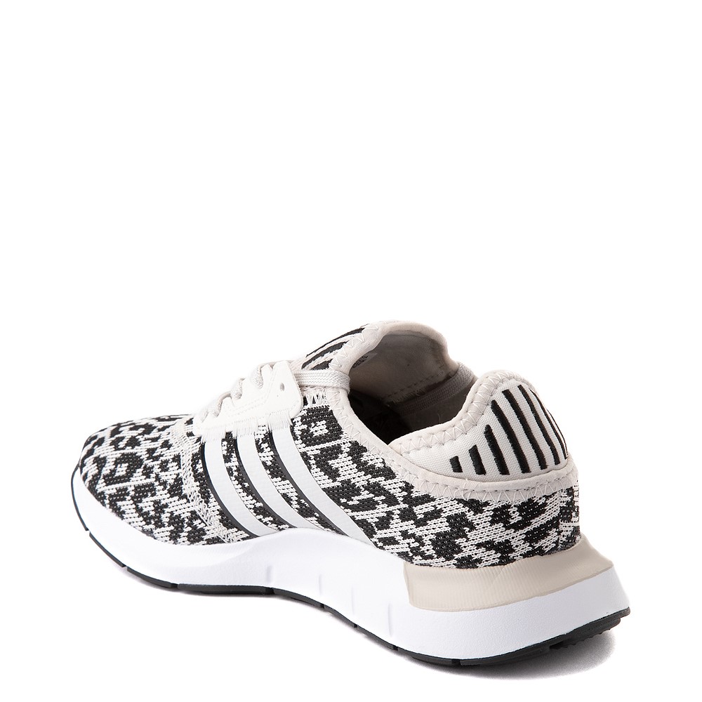 adidas swift run black and white leopard