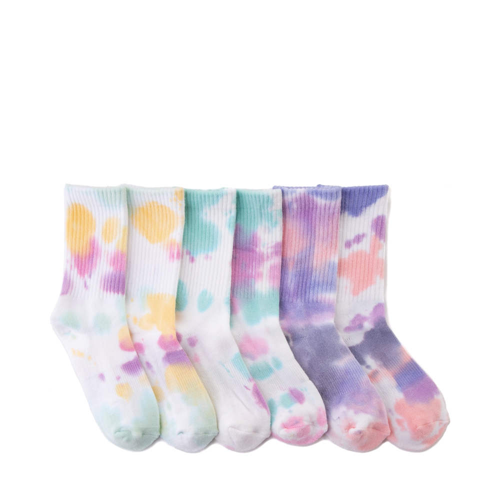 Tie Dye Crew Socks 3 Pack - Little Kid - Multicolor