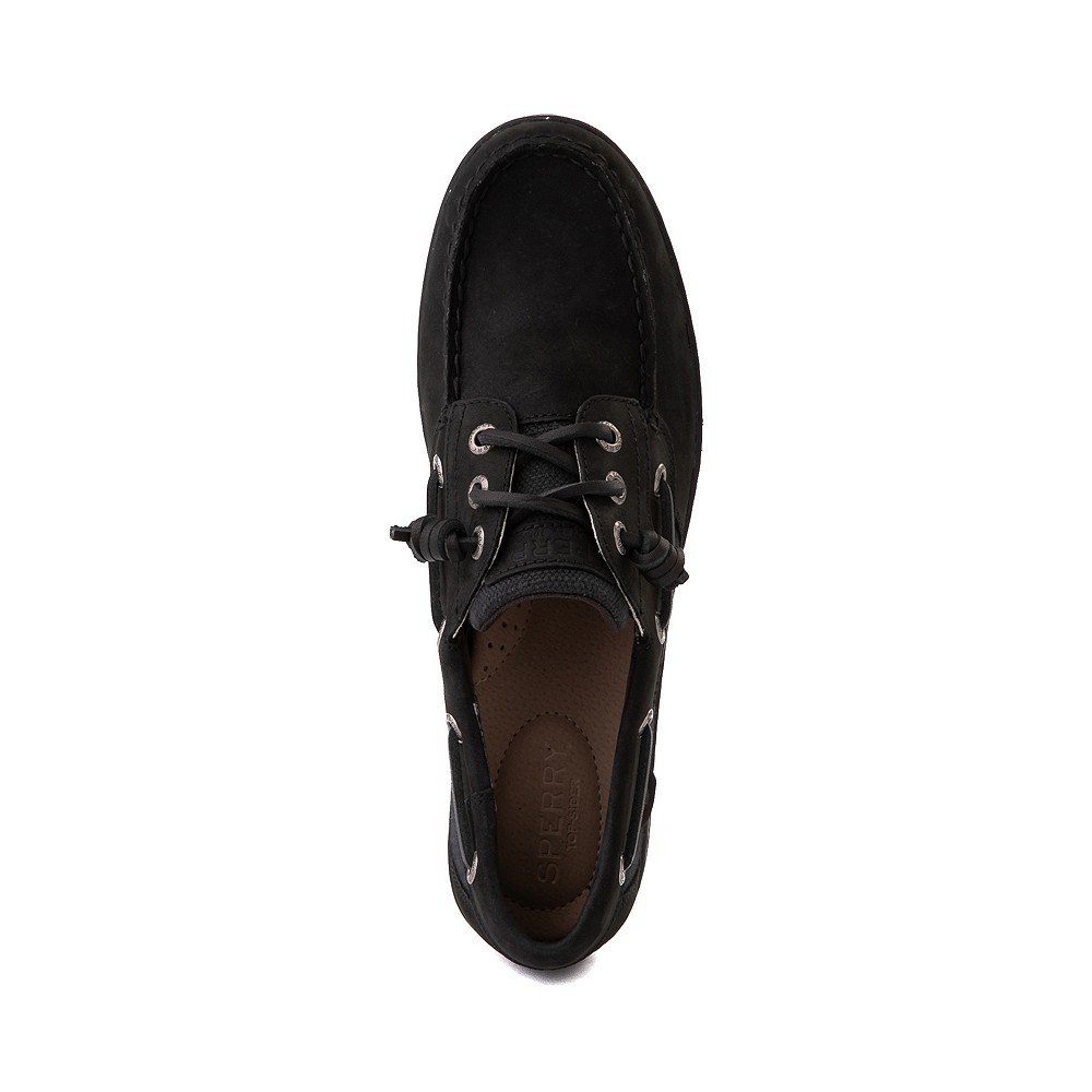 womens black sperry boat shoes