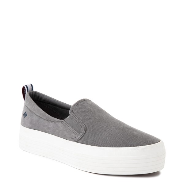 Womens Sperry Top-Sider Crest Platform Slip On Casual Shoe - Gray ...