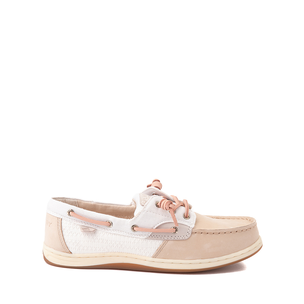 Sperry Top-Sider Songfish Boat Shoe - Little Kid / Big Kid - Champagne / White / Rose