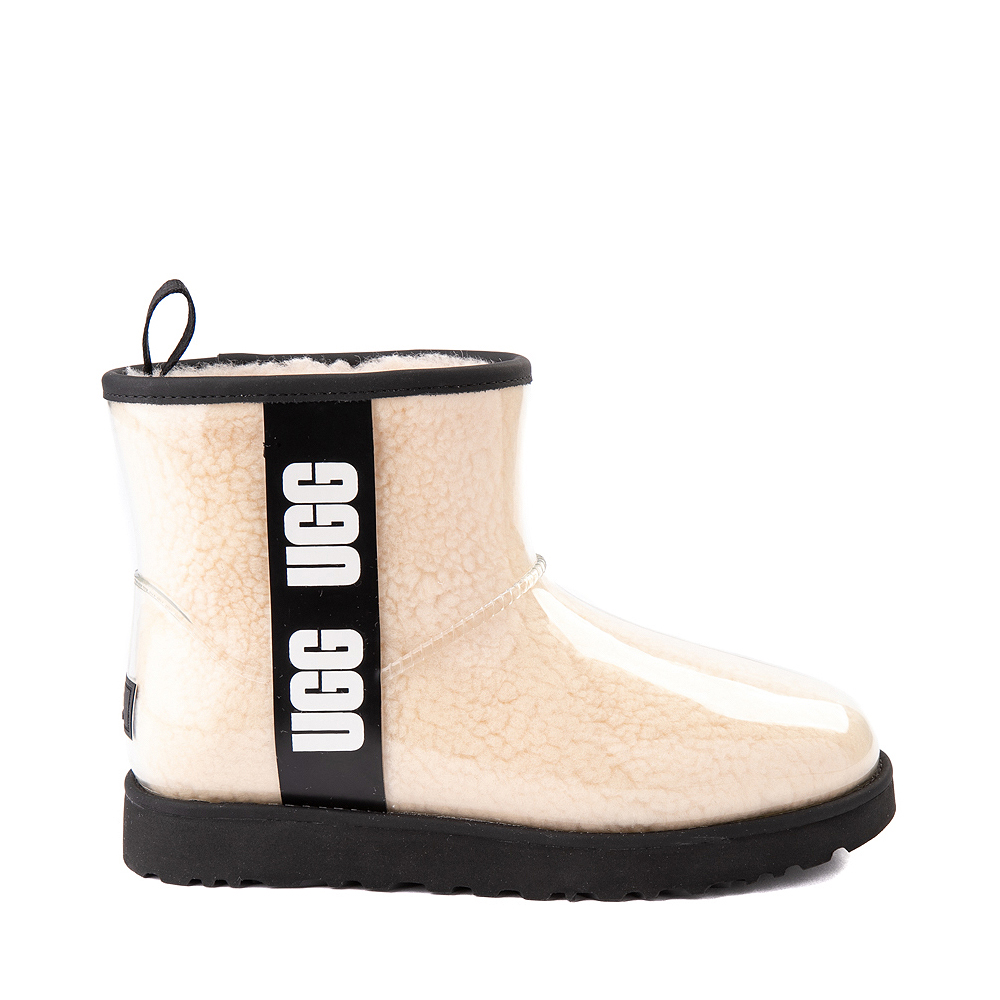 Womens UGG® Classic Clear Mini II Boot - Natural / Black