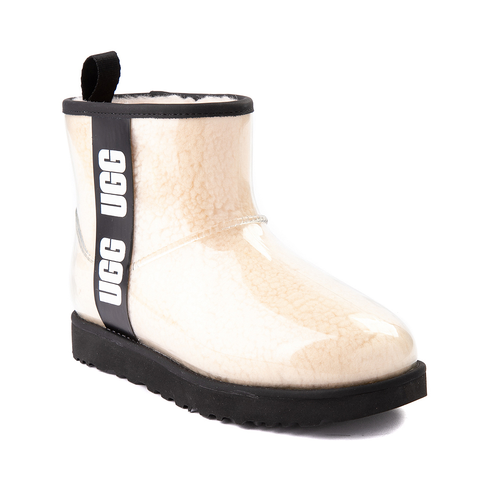 Womens UGG® Classic Clear Mini II Boot - Natural / Black