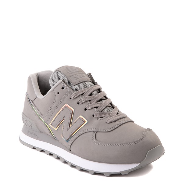 womens new balance 574 metallic patch athletic shoe
