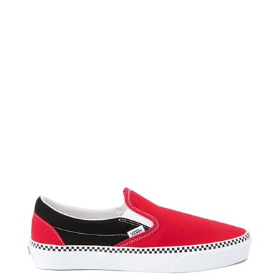 mens red and black checkerboard vans