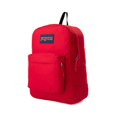 bright red backpack