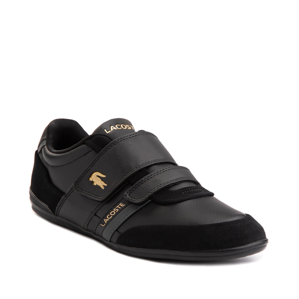 alternate view Mens Lacoste Misano Athletic Shoe - Black / GoldALT5