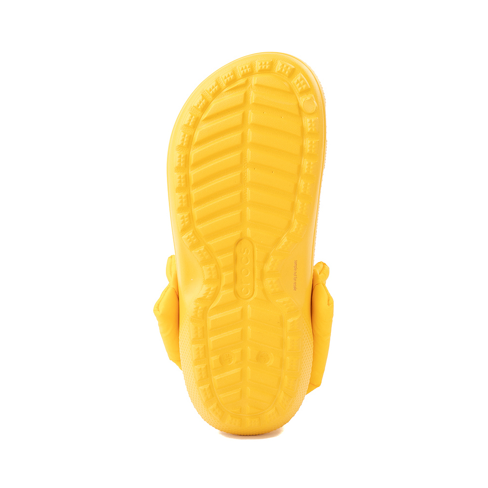 yellow classic lined crocs
