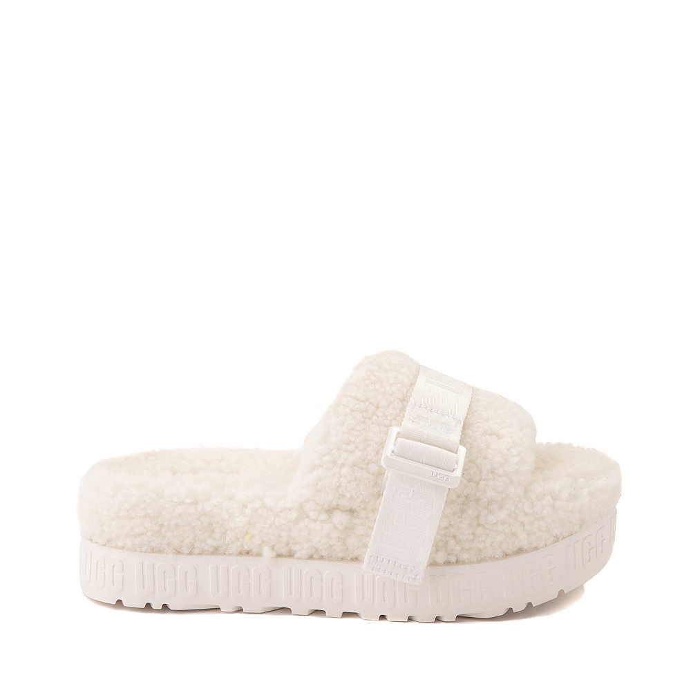 Womens UGG® Fluffita Slide Sandal - White