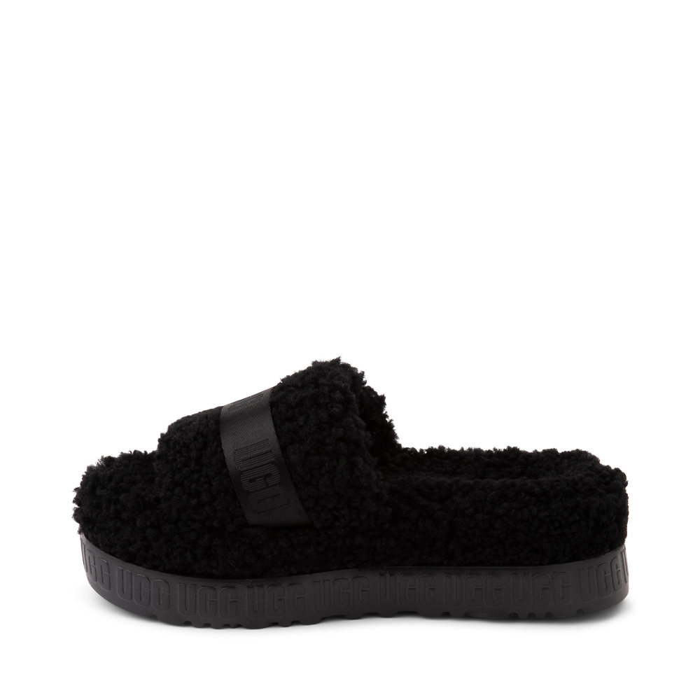 Womens UGG® Fluffita Slide Sandal - Black | Journeys