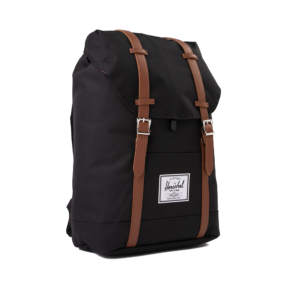 Herschel Supply Co. Retreat Backpack - Black / Saddle Brown | Journeys