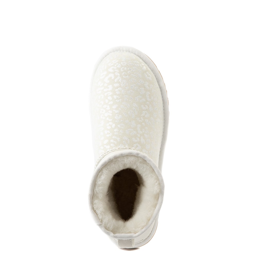 Womens UGG® Classic Mini Snow Leopard Boot - White | Journeys