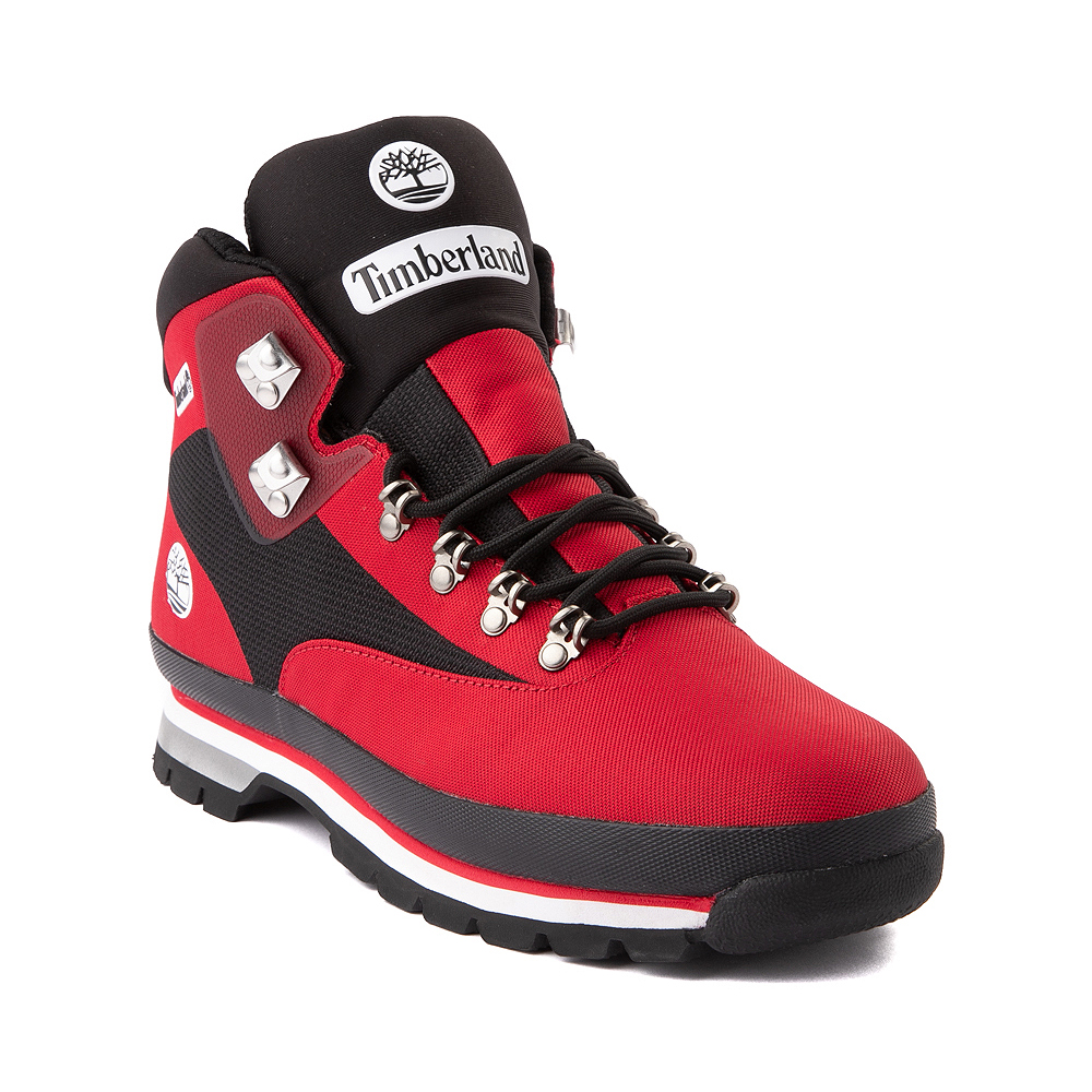 red timberland hiking boots