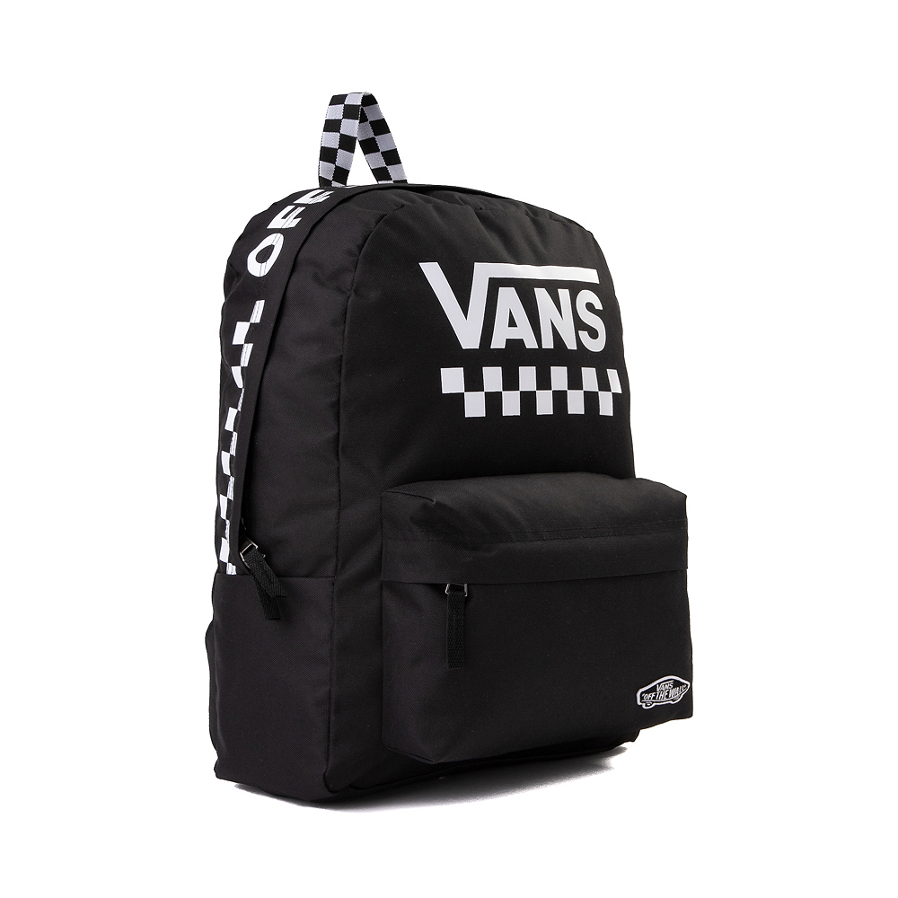 Vans Sporty Realm Checkerboard Backpack - Black / White | Journeys