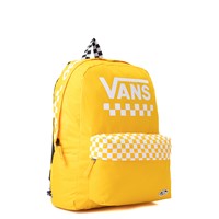yellow checkerboard backpack