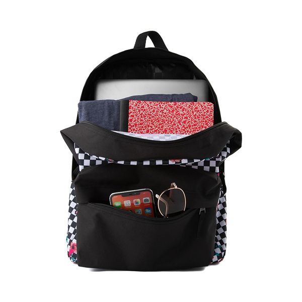 Vans Botanical Checkerboard Realm Backpack Black / White Journeys Kidz