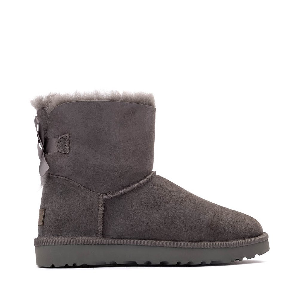 Womens UGG&reg; Mini Bailey Bow II Boot - Gray