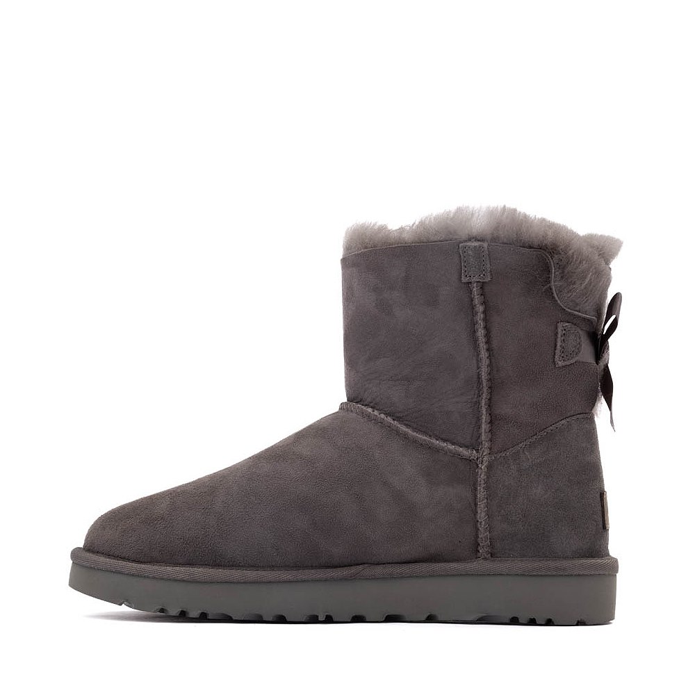 Womens UGG® Mini Bailey Bow II Boot - Gray | Journeys