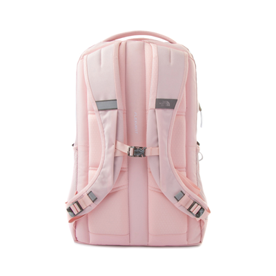 light pink north face backpack