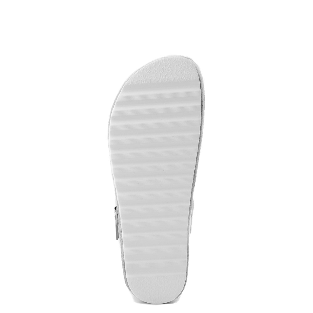 white platform flip flops