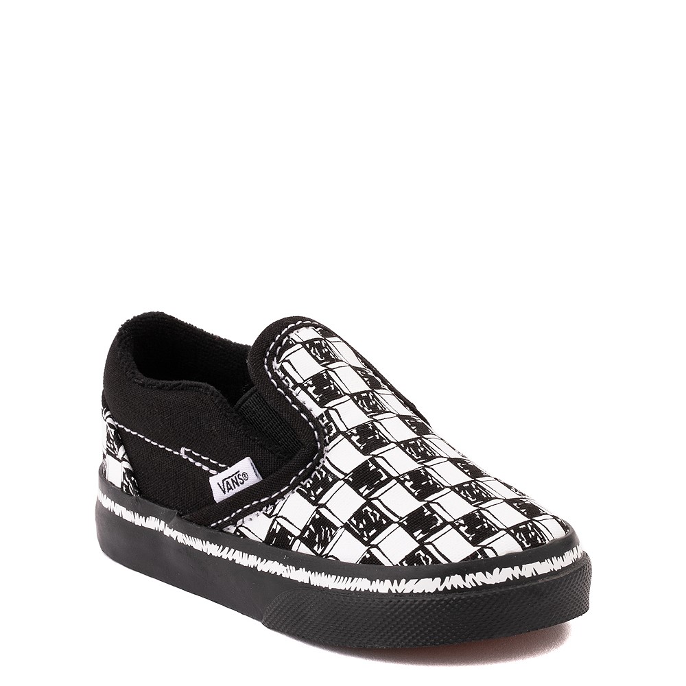 toddler black and white checkered vans