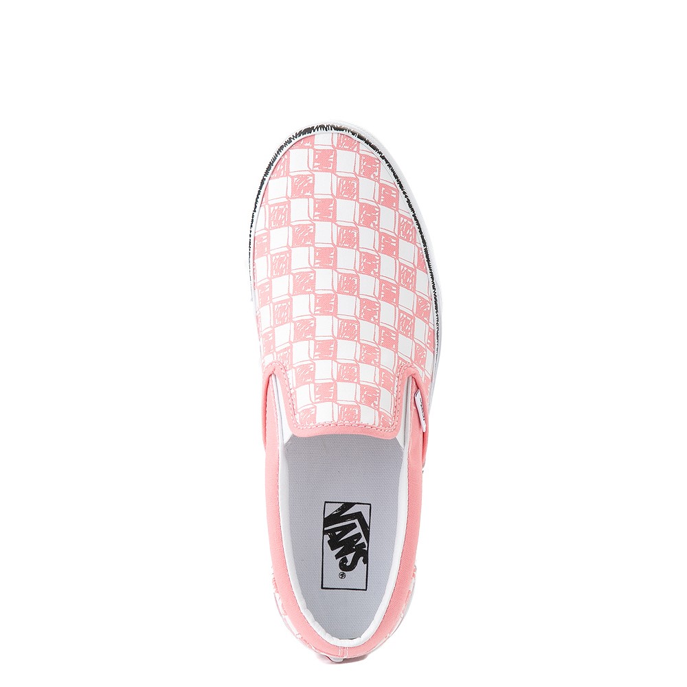 slip on pink checkered vans