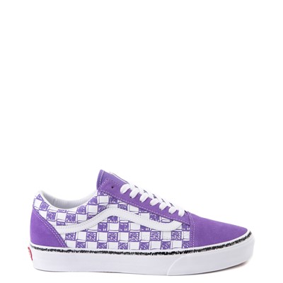 violet checkered vans