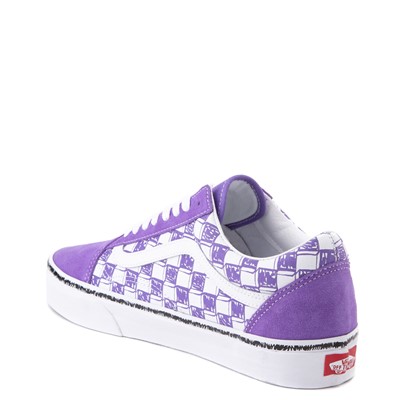 Alternate view of Vans Old Skool Sketch Checkerboard Skate Shoe - Dahlia Purple