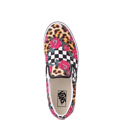vans checkered with roses