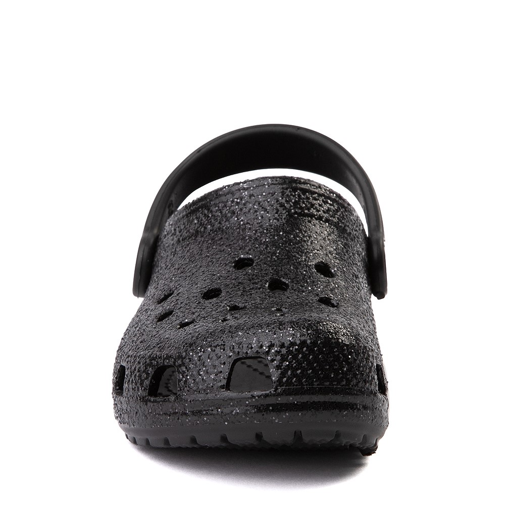 crocs black glitter