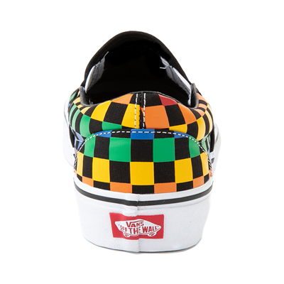revolution byld lufthavn Vans Slip On Rainbow Checkerboard Skate Shoe - Black / Multicolor | Journeys