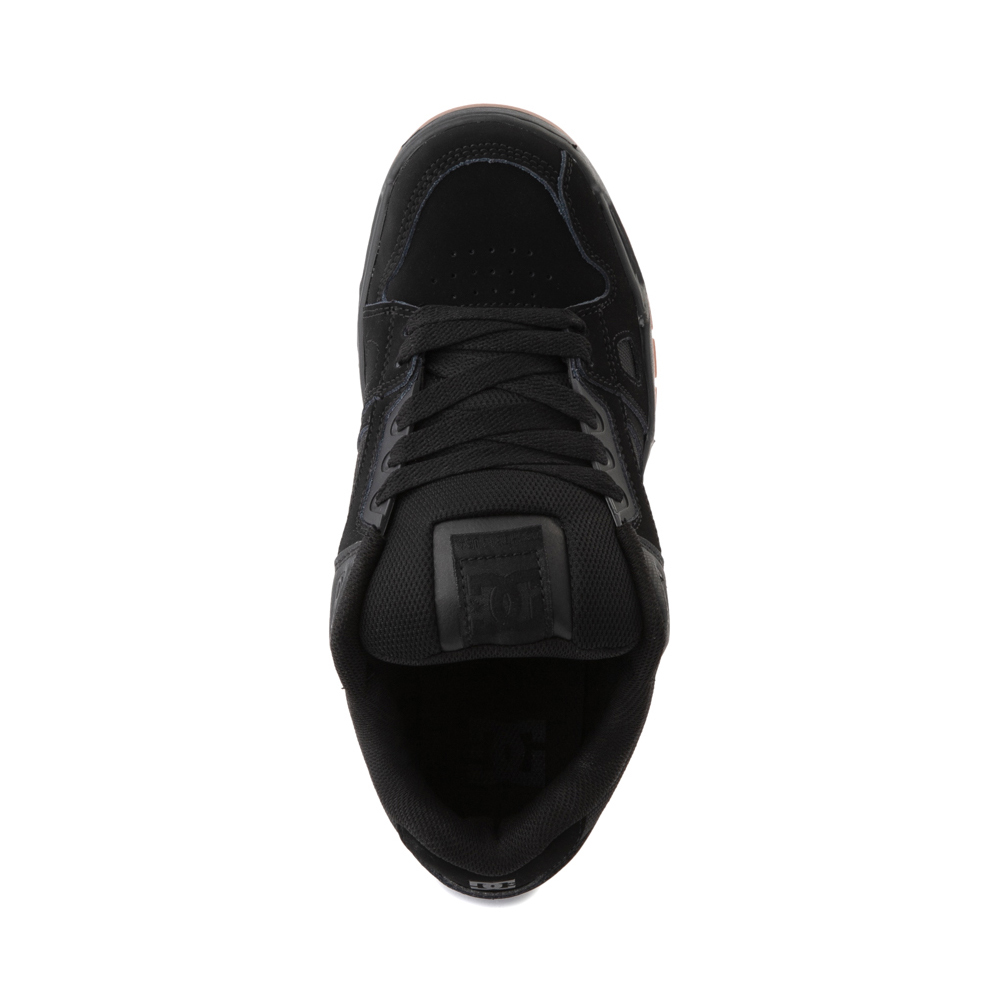 DC Stag Black Black Mens Leather Skate Trainers 