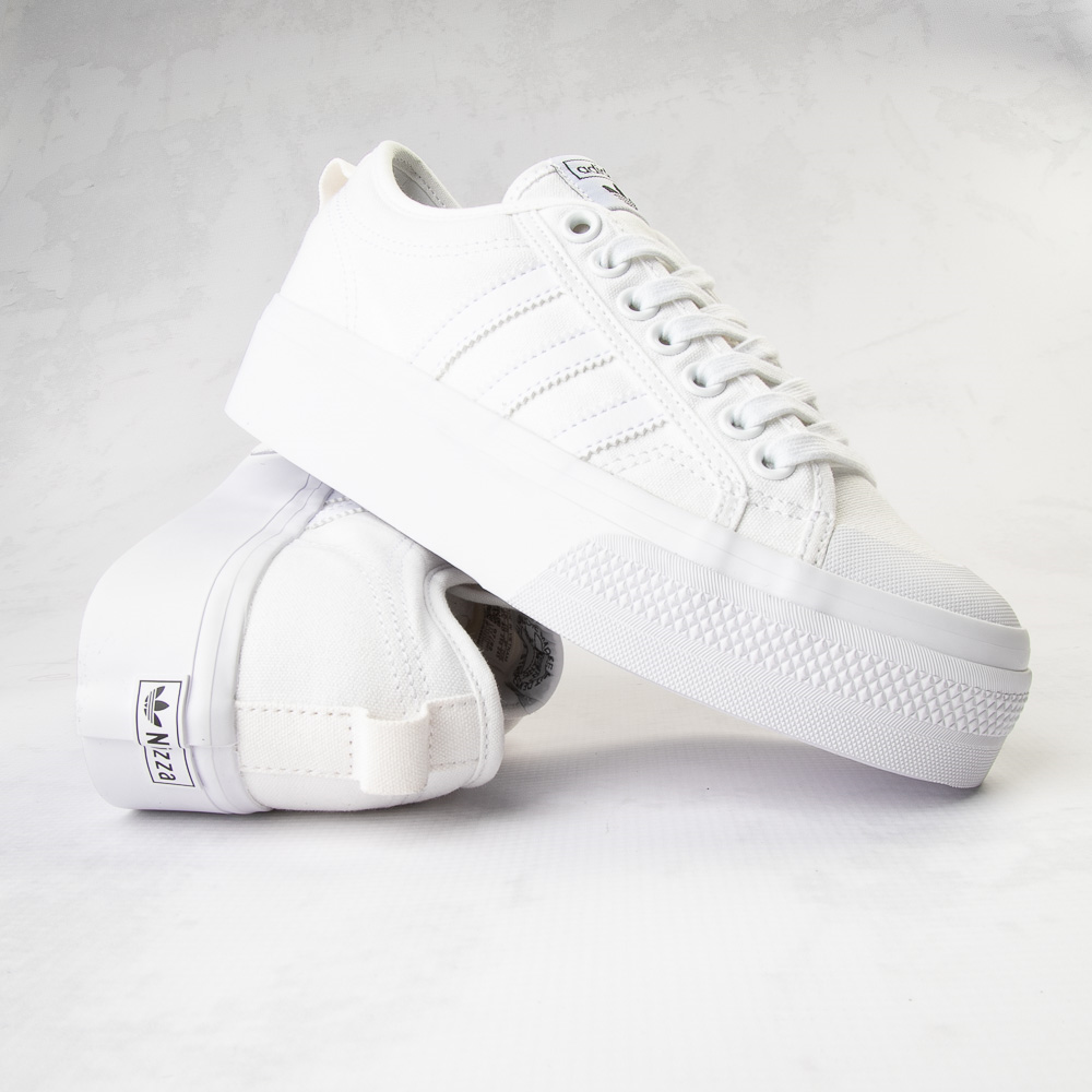Womens adidas Nizza Platform Athletic Shoe - White