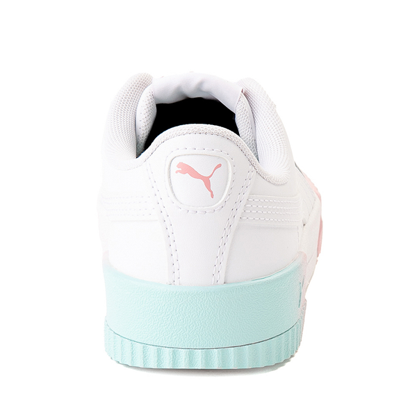 alternate view PUMA Carina Athletic Shoe - Big Kid - White / Pink / TurquoiseALT4