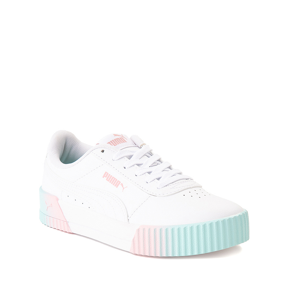 PUMA Carina Athletic Shoe - Big Kid - White / Pink / Turquoise ...