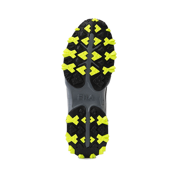 alternate view Mens Fila Oakmont TR Athletic Shoe - Black / Safety Yellow / CastlerockALT3
