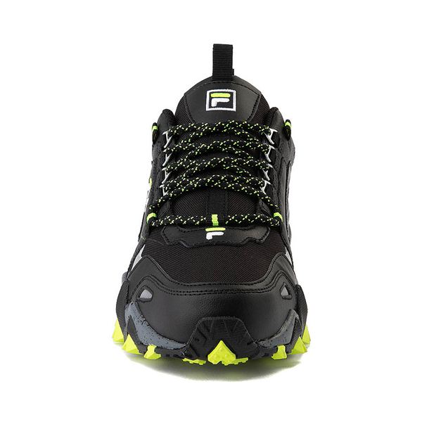 alternate view Mens Fila Oakmont TR Athletic Shoe - Black / Safety Yellow / CastlerockALT4