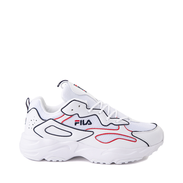 Mens Fila Ray Tracer Athletic Shoe - White / Navy / Red