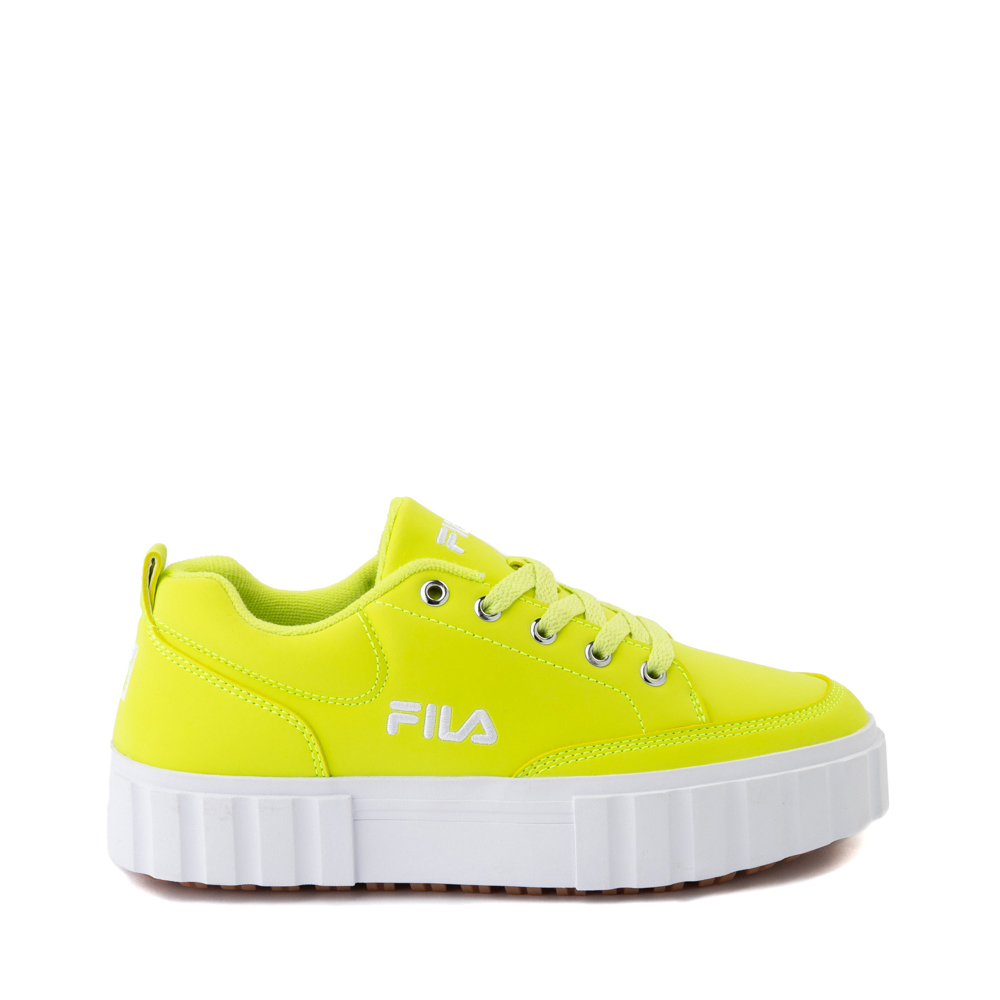 Womens Fila Sandblast Platform Athletic Shoe - Safety Yellow