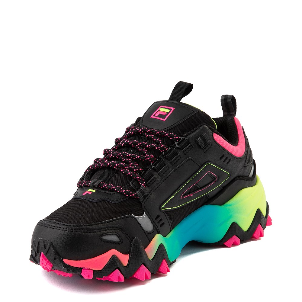 fila all black shoes womens