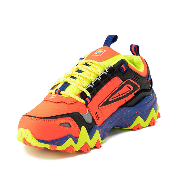 alternate view Womens Fila Oakmont TR Athletic Shoe - Fiery Coral / Mazarine Blue / BlackALT3