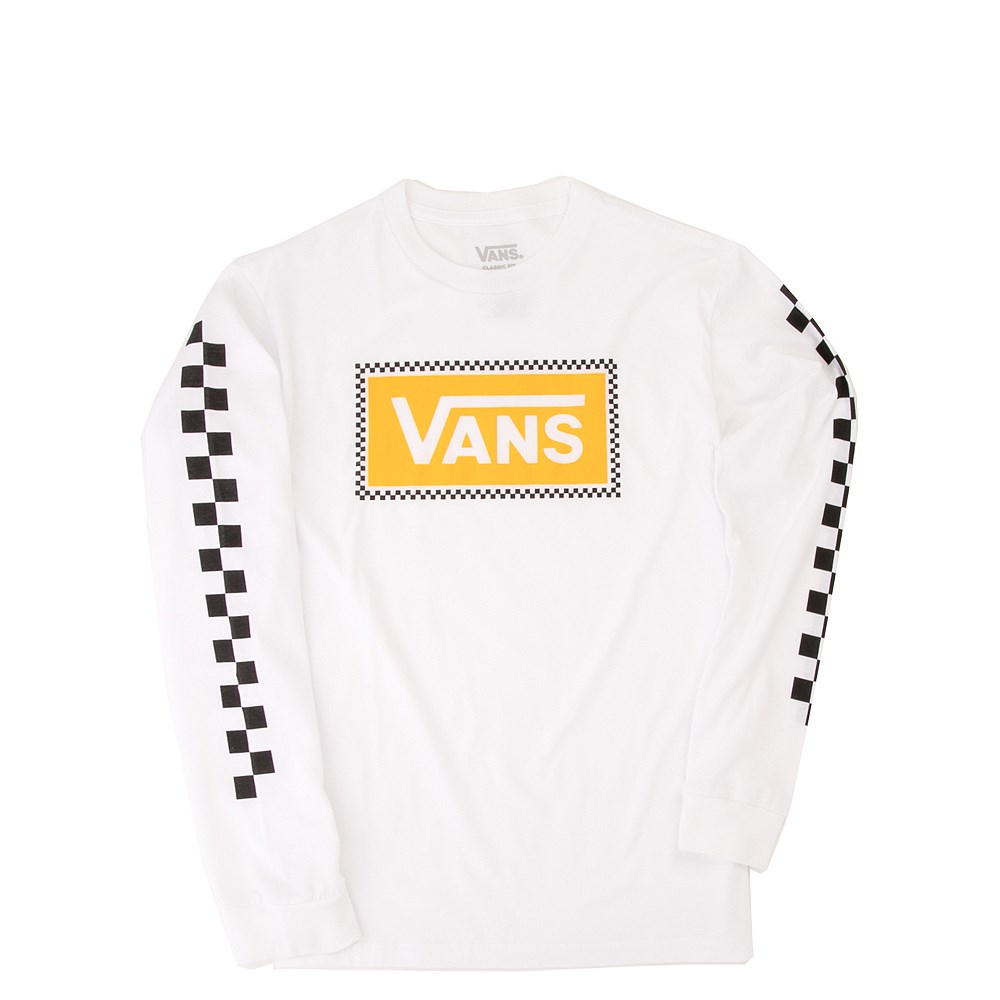 black and yellow checkered vans shirt