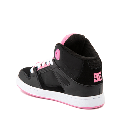 Alternate view of DC Pure Hi Skate Shoe - Little Kid / Big Kid - Black / Pink