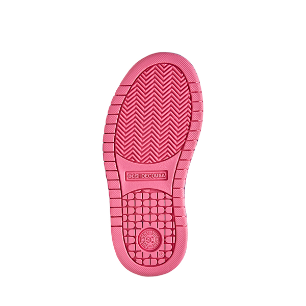 alternate view DC Court Graffik Skate Shoe - Little Kid / Big Kid - Black / PinkALT3