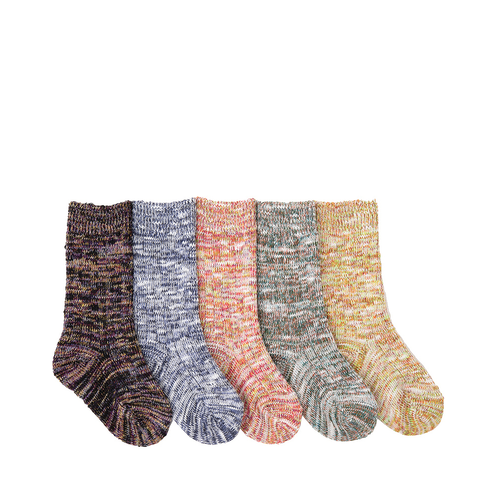 Marled Crew Socks 5 Pack - Toddler - Multicolor