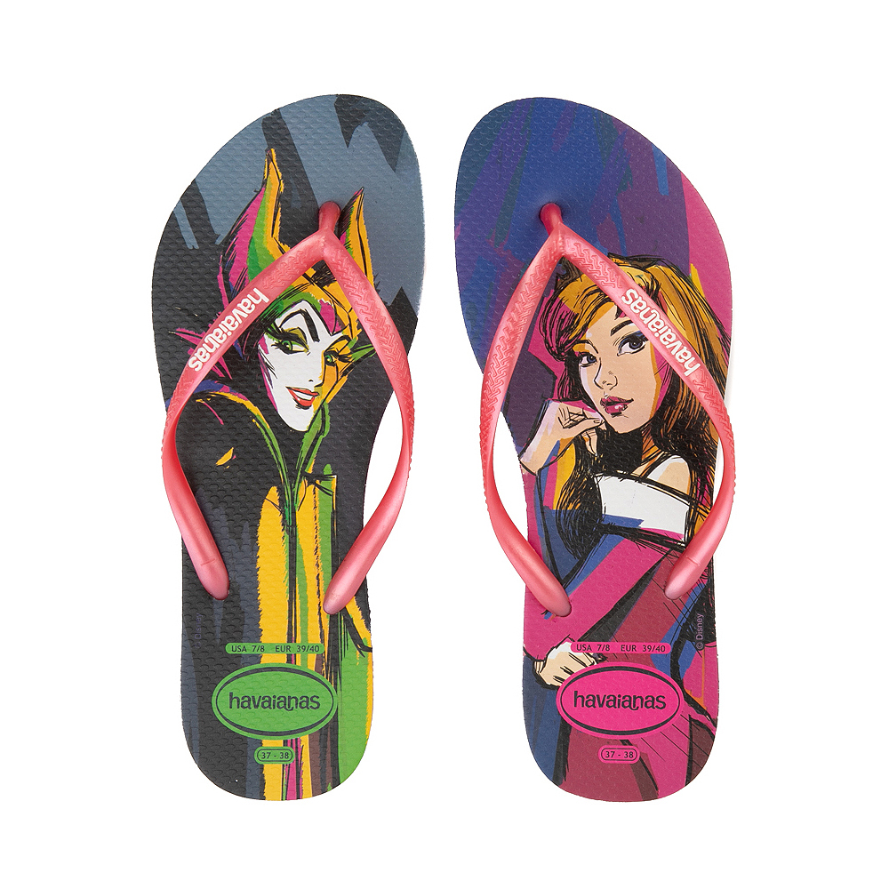 Womens Havaianas Disney Slim Villains Sandal - Aurora / Maleficent